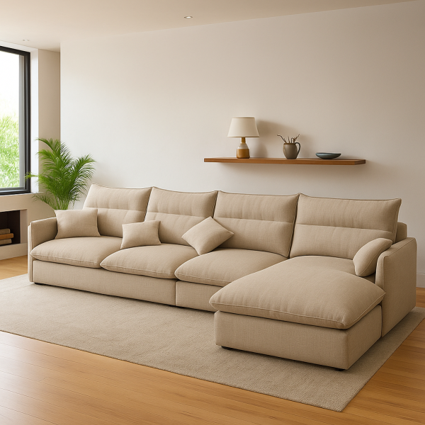 Modern Sofa with Pouf - MZSC050
